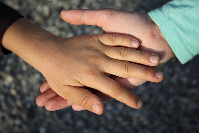 Two hands held together