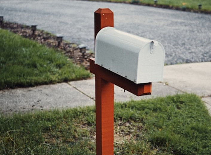 Mailbox near sidewalk